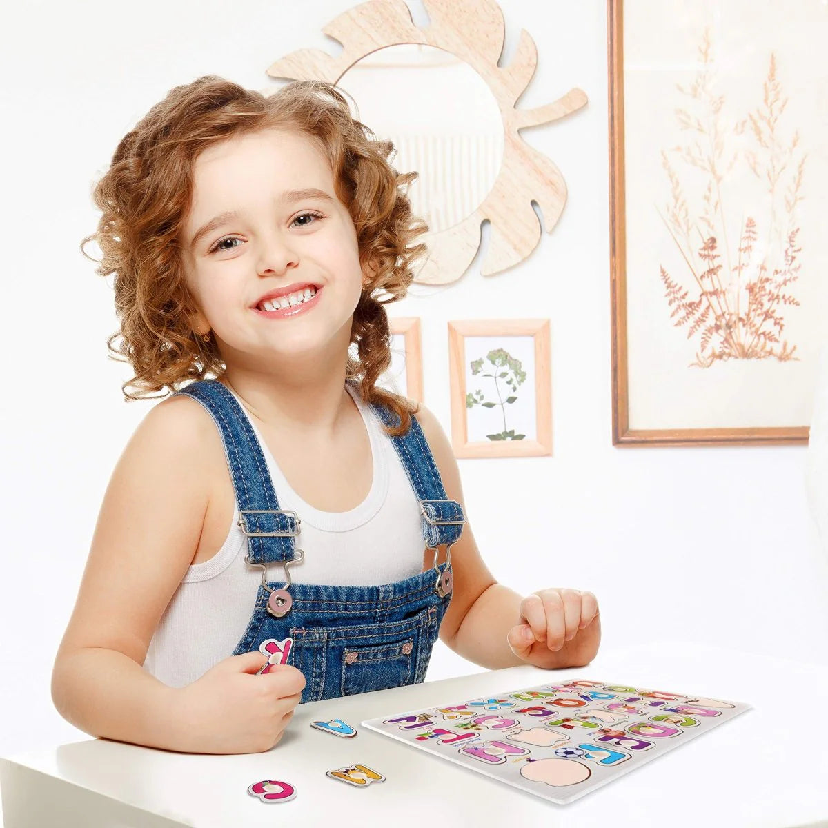 6-Pack Wooden Peg Puzzles Letters, Numbers, Shapes & Animals