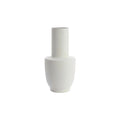 Modern Minimalist White Ceramic Vase with Elongated Neck