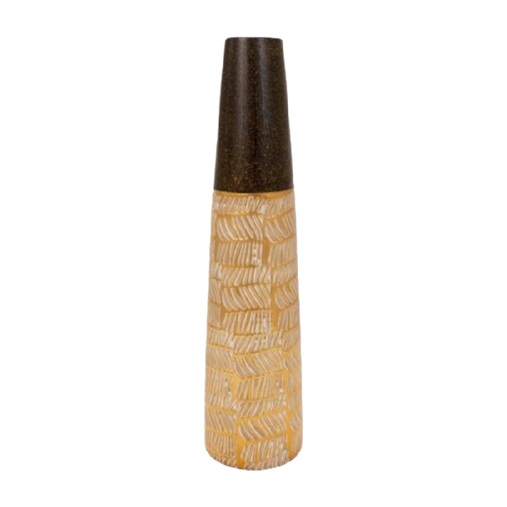 Stylish Ceramic Decorative Vase with Unique Textured Finish