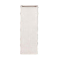 Minimalist White Ceramic Vase - Tall Textured Design