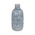 Elegant Blue Floral Pattern Ceramic Vase