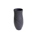 Elegant Swirl Design Ceramic Vase - Modern Home Decor in Matte Black
