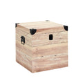 Rustic Wooden Storage Box with Metal Corners – Versatile Decorative Organizer