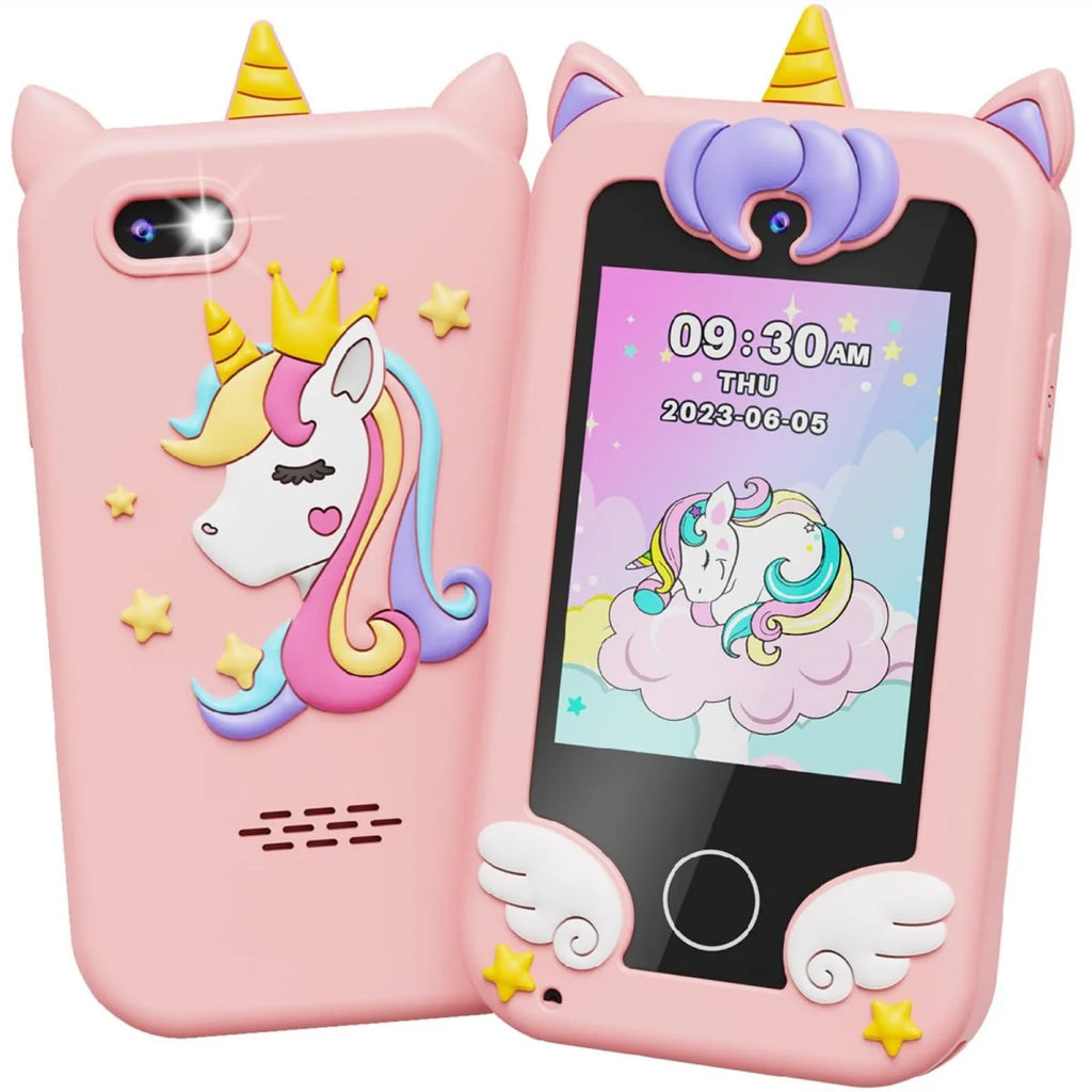 Kids Smart Phone Toy, Dual Camera & MP3 Player, Toddler Learning Games